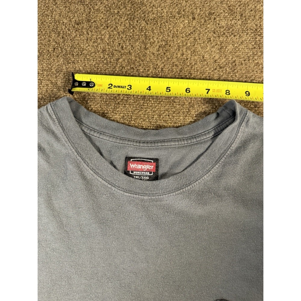 Wrangler Workwear short sleeve Gray Pocket T Shirt 3XL Men Rugged Sturdy XXXL - Picture 7 of 8